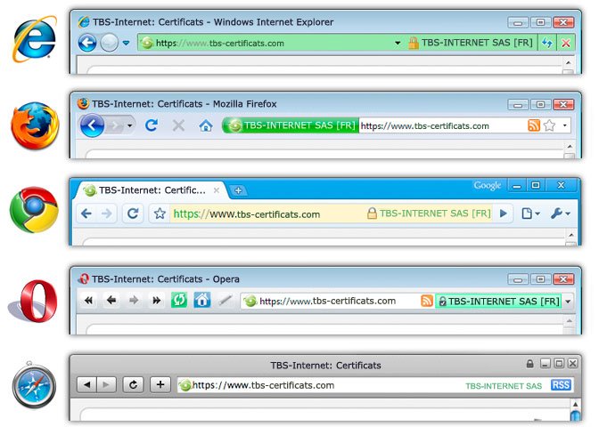 HTTPS certificate per browser