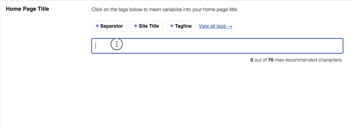 Typing the hash symbol displays a list of available tags to choose from