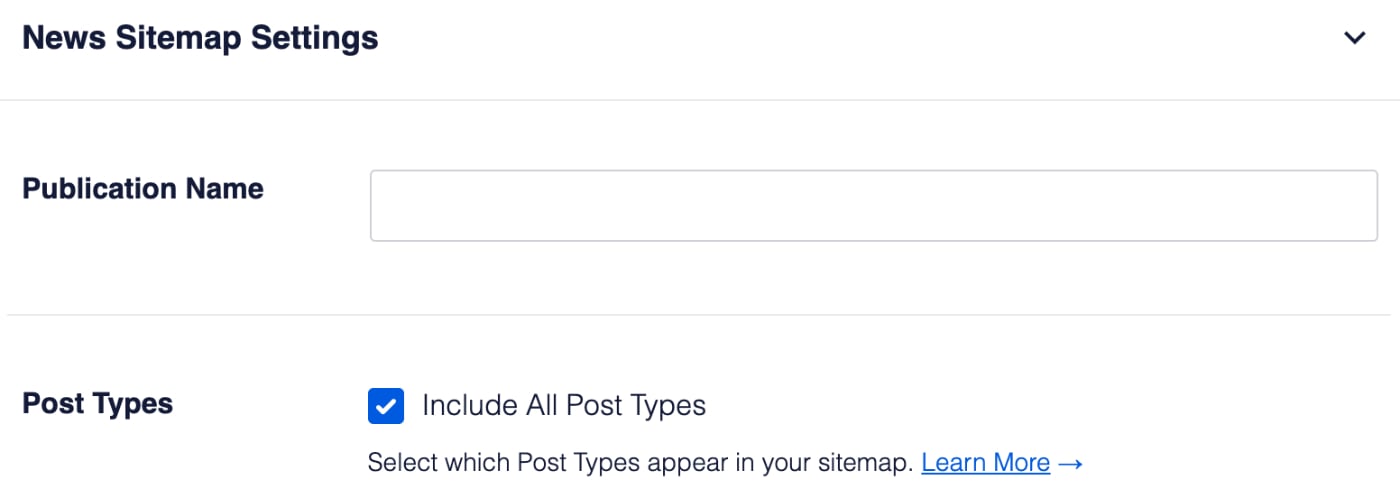 News Sitemap Settings in All in One SEO