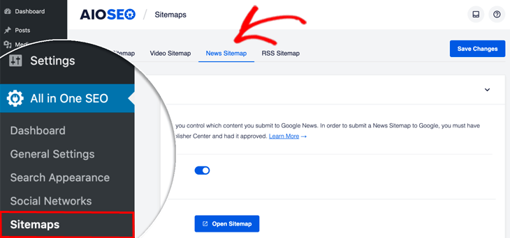 How to submit your WordPress site to Google News - create a Google News Sitemap using AIOSEO 