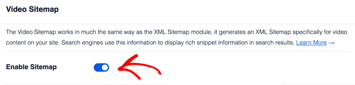Enable video sitemap in All in One SEO