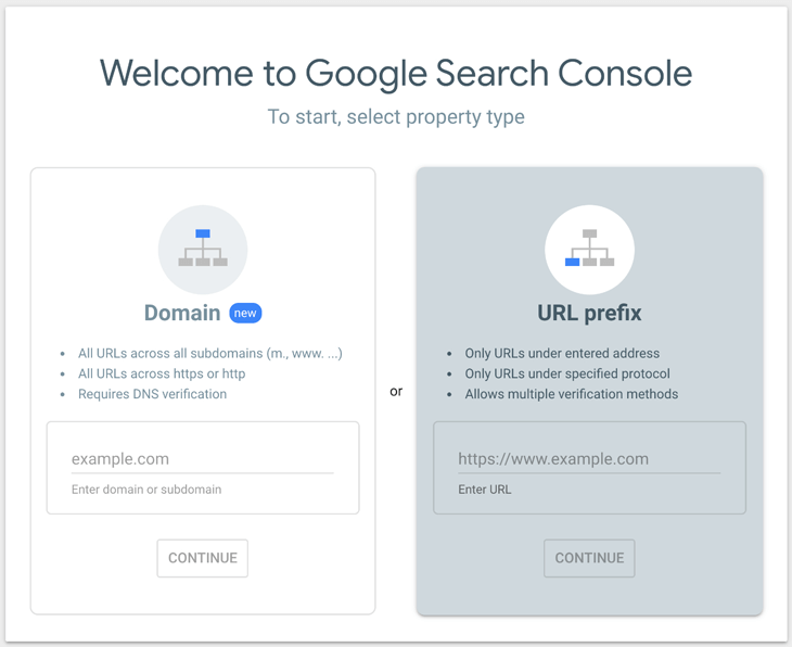 Welcome to Google Search Console page