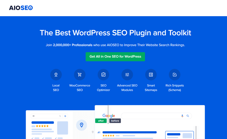 O melhor plugin de SEO para WordPress, All in One SEO