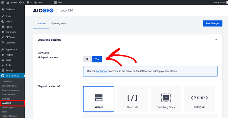 Enable multiple locations in All in One SEO