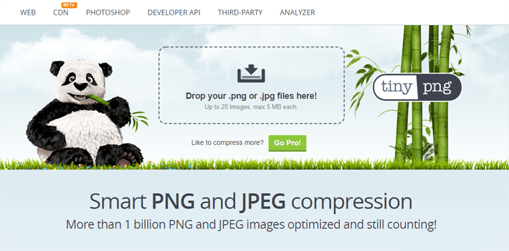 TinyPNG image compression service 