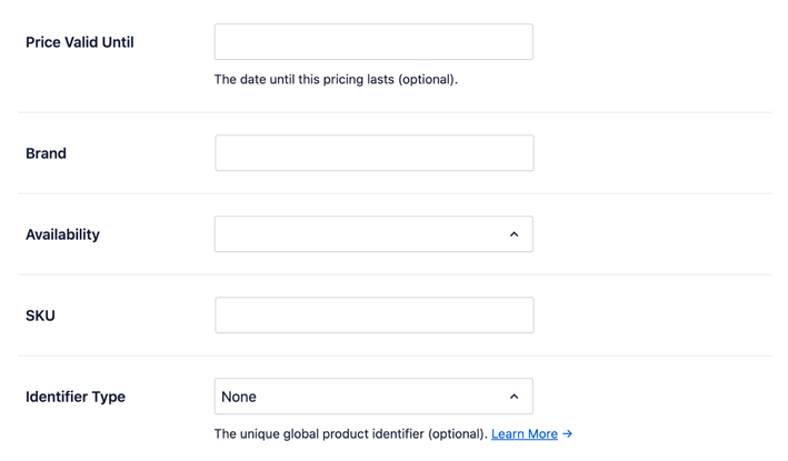 Adding your product information in All in One SEO 