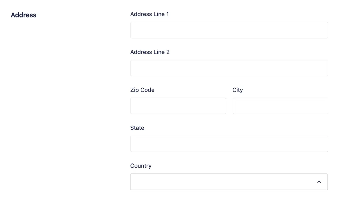 Enter your address in the Address fields