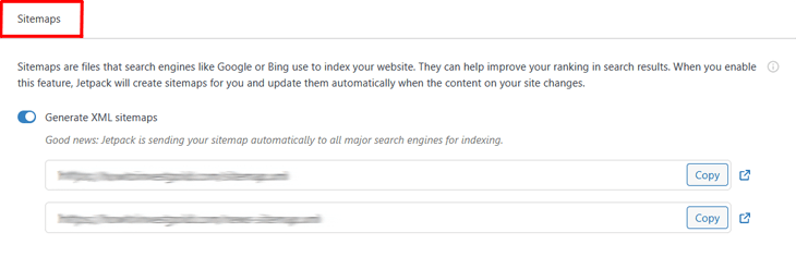 Generate XML sitemap in Jetpack