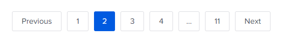 Example of website pagination