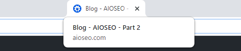 Example of unique SEO title and description on AIOSEO's 2nd blog page 