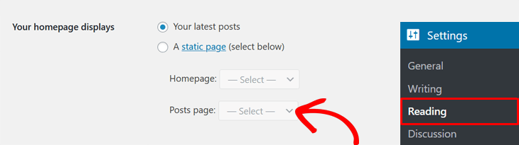 Setting a post page in WordPress