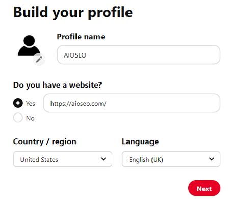 Build your profile