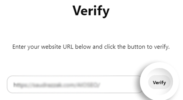 Click to the Verify button