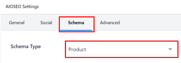 To get started fixing missing schema properties for WooCommerce products, head to the AIOSEO settings tab.