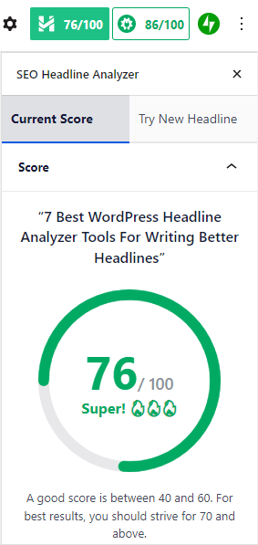 AIOSEO has the best WordPress headline nalyzer tool on the market.