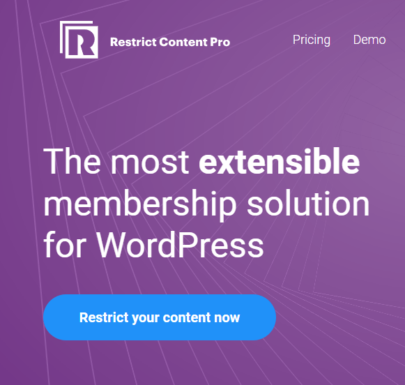One of the best membership plugins for WordPress is Restricted Content Pro.