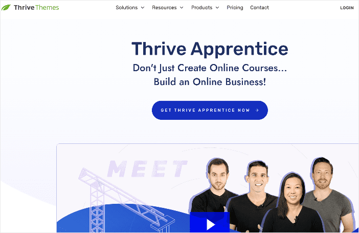 Thrive Apprentice homepage