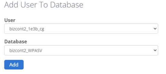 Add yourself as a user to your new database.