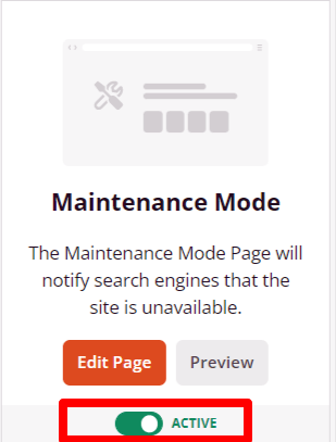 The last step in knowing how to put your WordPress site in maintenance mode is to activate maintenance mode.