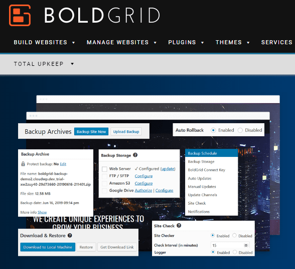 Total Upkeep by BoldGrid is another excellent WordPress backup plugin to consider.