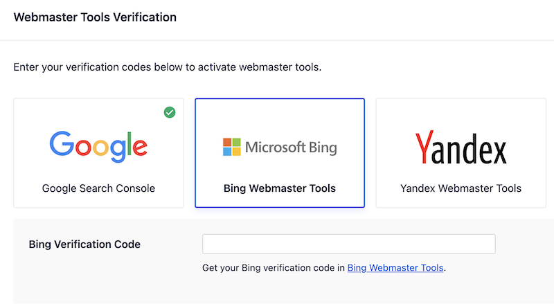 connect bing webmaster tools | AIOSEO