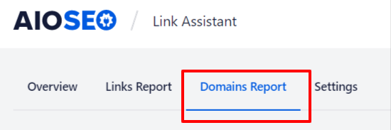 The Domains Report gives you an overview of all outbound links on your site.
