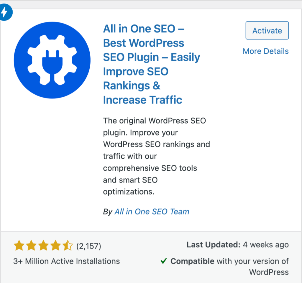 AIOSEO is one of the best SEO plugins in WordPress's repository of plugins.
