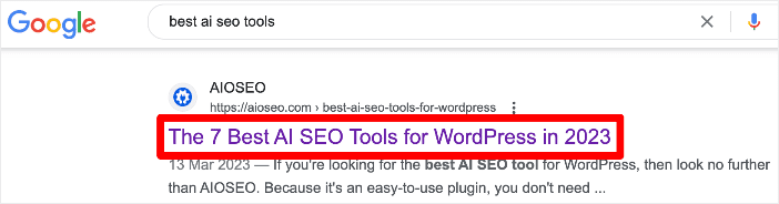 SEO title tags are the page titles displayed on search engine results pages.