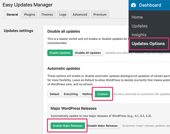 Plugins like Easy Updates Manager make WordPress website maintenance easy.