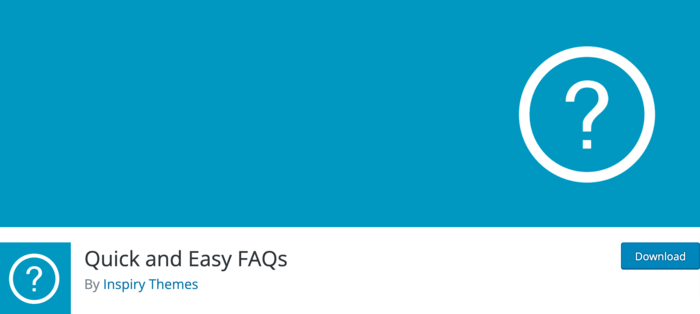 Quick and Easy FAQs is one of the best free WordPress FAQ plugins on the WordPress repository. 