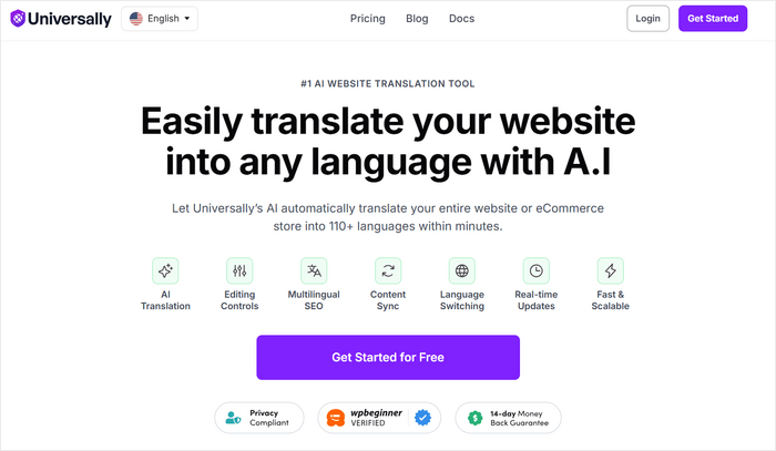 Plugin de tradução AI universal