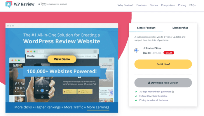 WP Review is one of the best WordPress schema generator plugins for review-based rich snippets.