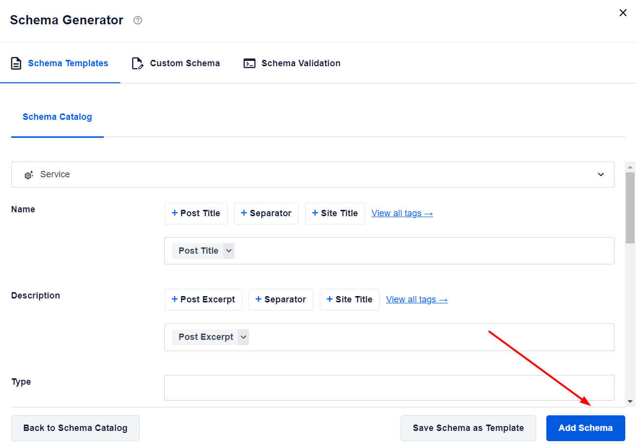 Setting Service Schema Markup in Your Content - AIOSEO