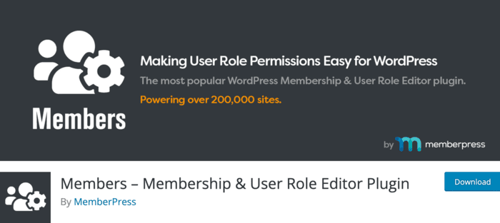 Members is one of the best WordPress multisite plugins for managing user roles.
