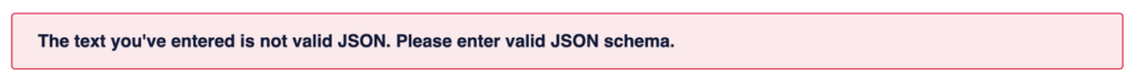 json error message custom schema markup