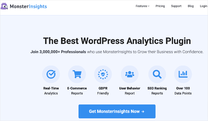 MonsterInsights home page