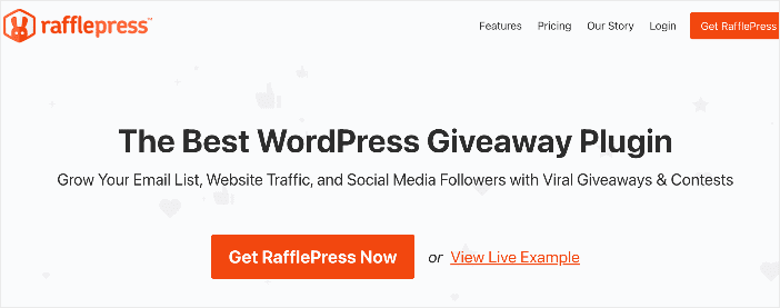 RafflePress home page