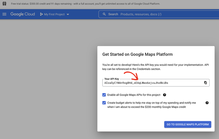 To embed Google Maps in WordPress, you need to get an API key from Google.