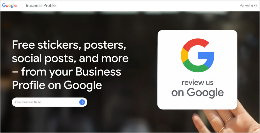 google business profile marketing kit