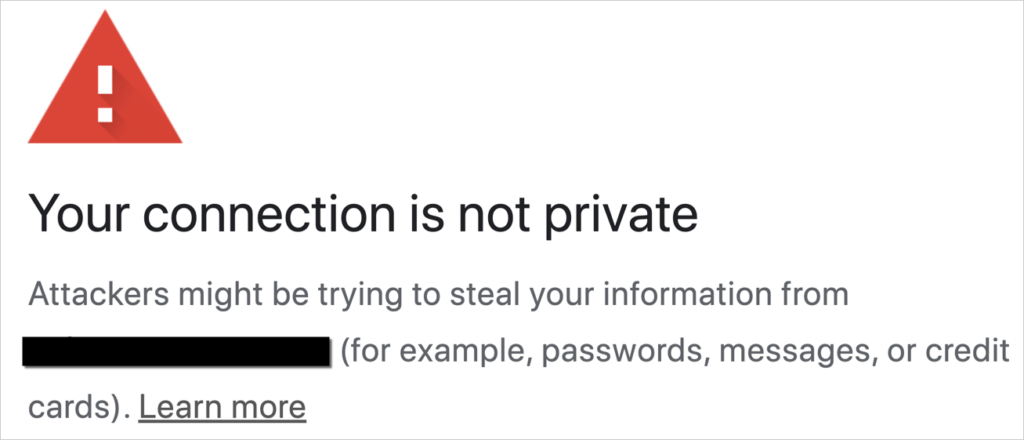 google security warning