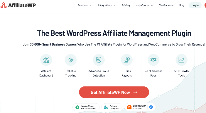 AffiliateWP is the best WooCommerce plugin for managing affiliate programs.