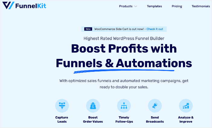 FunnelKit home page
