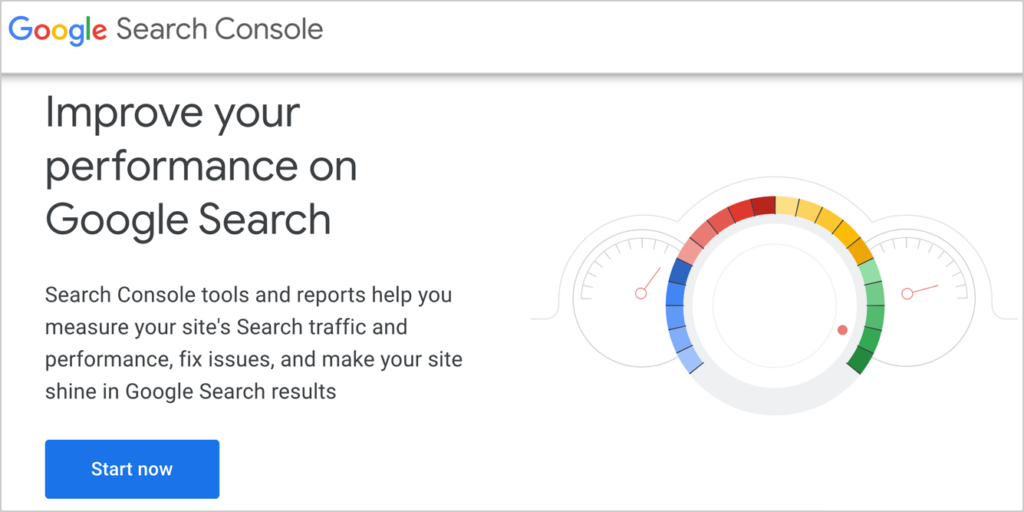 google search console homepage