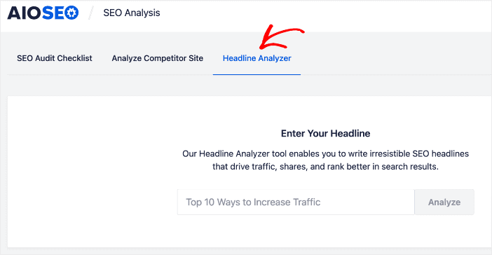 You can use AIOSEO's Headline Analyzer to get a score of how good your blog post title is.