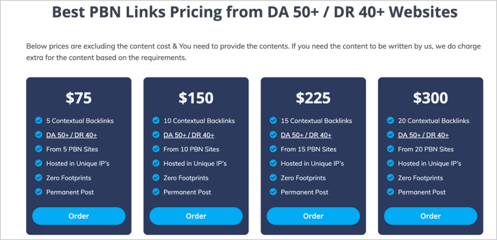 pbn paid links packages