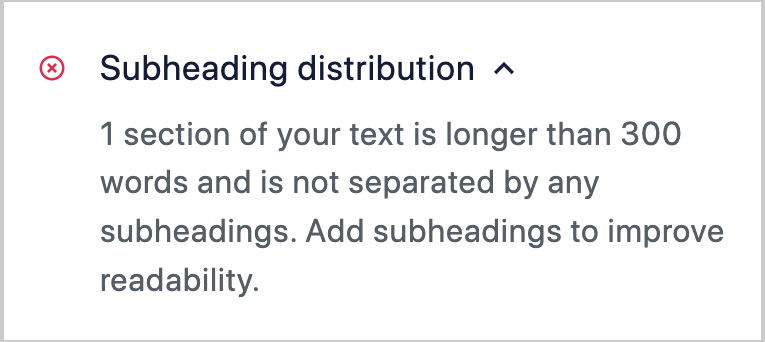 aioseo subheading distribution