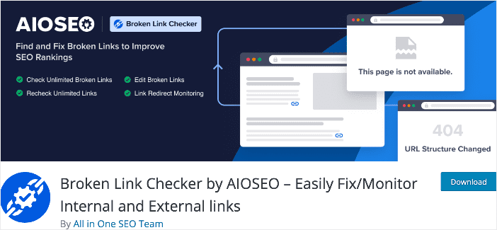 Broken Link Checker by AIOSEO