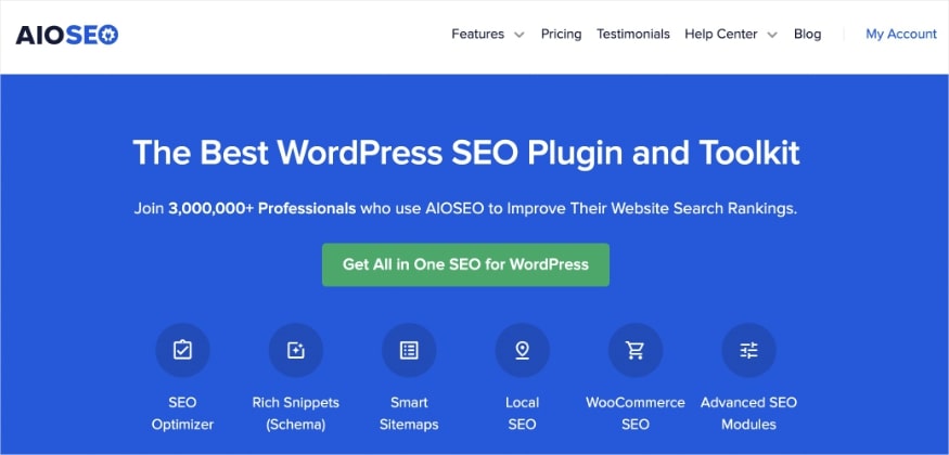 All in One SEO homepage, the best SEO WordPress plug-in. 