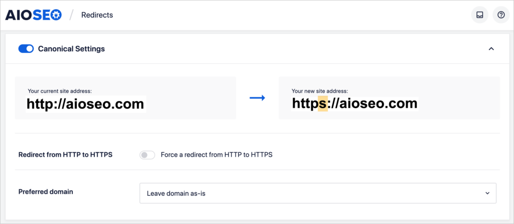 aioseo http to https