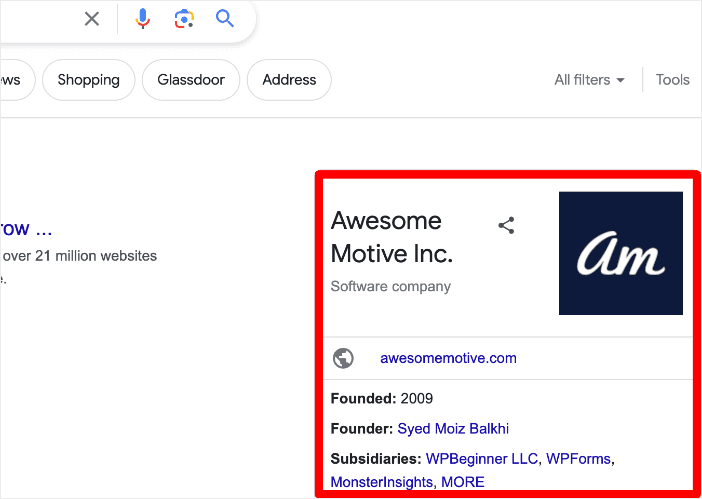 Example of Awesome Motive knowledge panel

How to Optimize for Google’s SERPs Rich Snippets